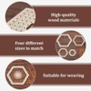 FINGERINSPIRE Weaving Loom Kit Set Includes 4Pcs Hexagon Wood Crochet