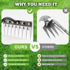 Garden Weeding Rake, Upgraded Detachable Weeder Puller Tool, Manganese Steel