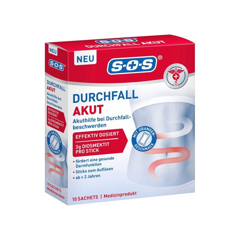 SOS 급성 Durchfall 경감 10개입 SOS Acute Diarrhea Relief 10