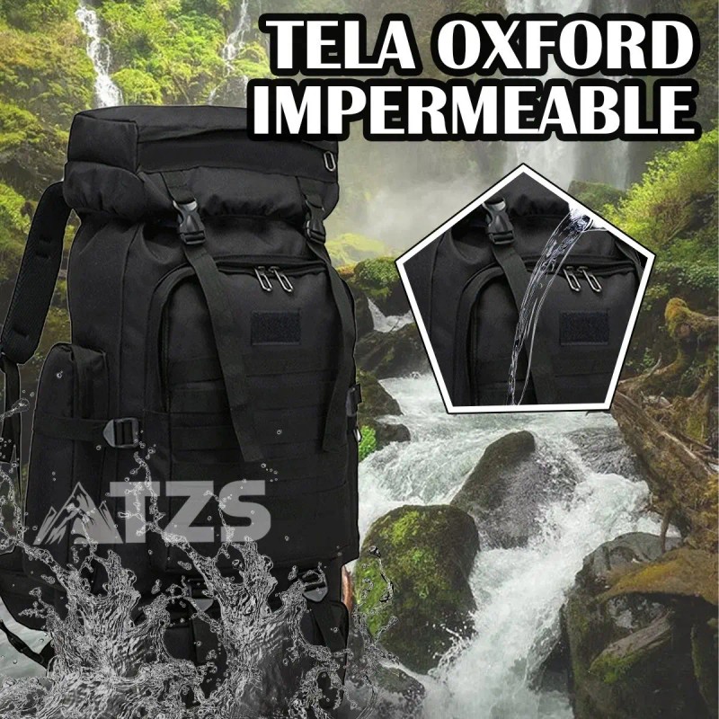 Mochila Táctica Militar 70l Campismo Senderismo Multifuncion