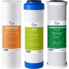 iSpring F3 – Cartucho de filtro de agua de repuesto con certificación NSF, prefiltrado de 6 meses, compatible con sistemas estándar de ósmosis inversa
