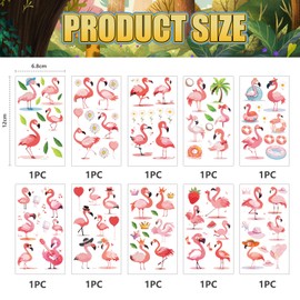 Kotkiddy 12 Sheets Summer Pool Party Tattoos, Hawaiian Luau Theme Tattoos, Waterproof Beach Temporary Tattoo Stickers for Kids and Adults, Tropical Party Decorations and Accessories