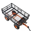 Dump Cart, Metal Garden Dump Cart with Easy to Assemble