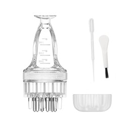 Yeenano Hair Applicator Bottle,Scalp Massage and Hair Oil Applicator Bottle,2-in-1 Scalp Oil Applicator Massager Comb Head Massage Brush for Hairs Growth Treatment,Essential Oil Serum,Hairs Care Tool