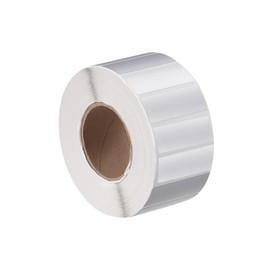 sourcing map Direct Rectangle Label Sticker Metallic Silver 1.57x0.8 Inch in 1 Row for Packaging, Craft Projects 2000 Labels 1 Roll