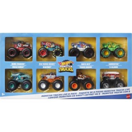 Hot Wheels Monster Trucks Live 8-Packs Toy Trucks