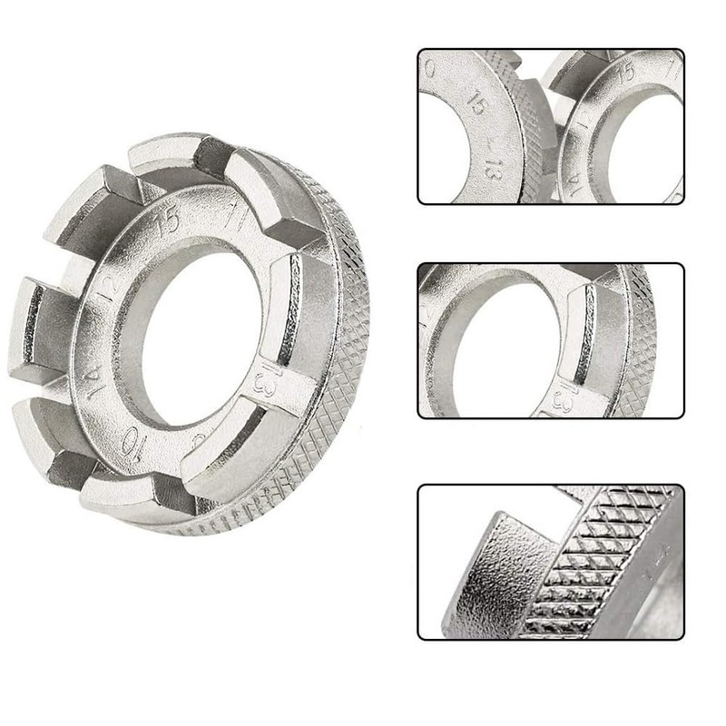 fixinus 4 Piece Bicycle Spoke Wrench, Universal Forged Steel Bike