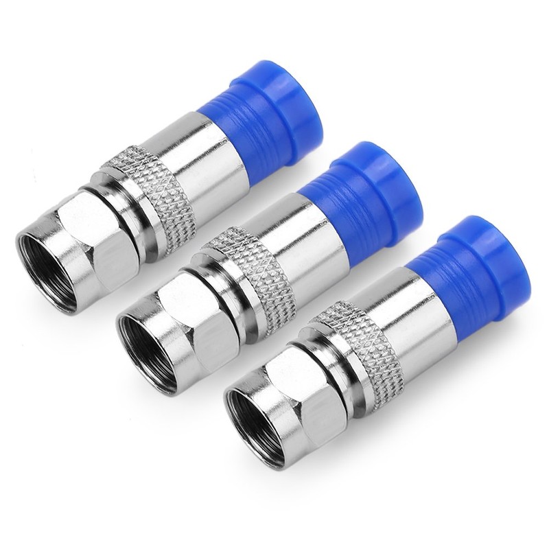 10pcs Conector de Cable coaxial RG6, Adaptador de Conector de