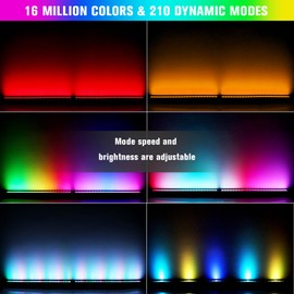 LED Stage Wash Light Bar - 192LEDs 35W DJ Light Bar APP & Remote Control Wall Washer Light Sound Activated Auto Play Uplights for Events Dance Wedding Party Live Show Church Stage Lighting