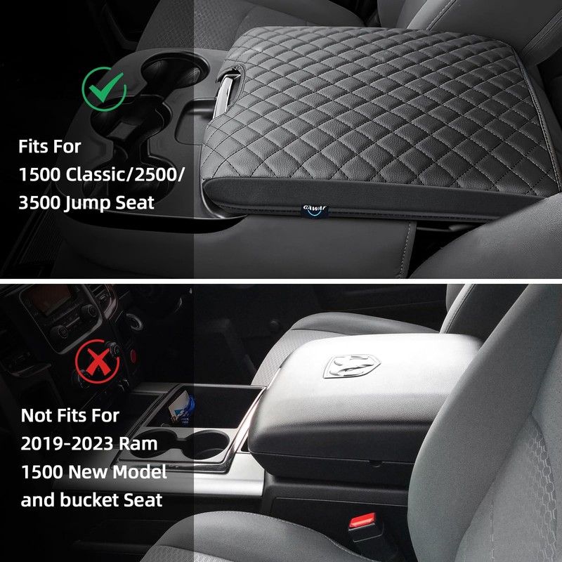 GAWAF Center Console Cover Fit for 2013-2018 Dodge Ram 1500
