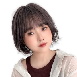 Bright Lara hf1918-FP Women's Short Bob Natural Full Wig, Perm Wave, Wig,