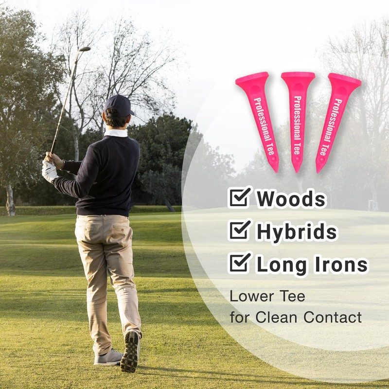 Subetee SUBE6119PK Golf Tees Short Professional Tee Short (Pack of