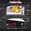 LiLoom 4 Pcs Trailer Side Marker Light, Chrome Armored 12