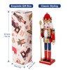 COMBIUBIU 30CM Wooden Nutcracker Christmas Decorations,Wooden Nutcracker Figures,Festive Collectible Nutcracker