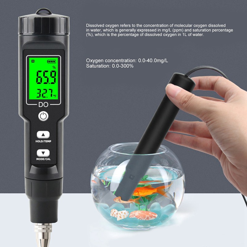 Digital Dissolved Oxygen Meter Analyzer for 0.0‑30.0mg/L Oxygen Concentration Portable