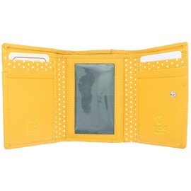 Mala Leather Moonflower Collection Small Leather Purse RFID Blocking 3552_56 Yellow