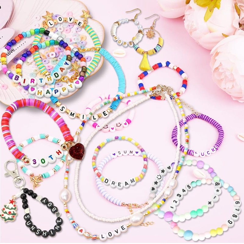 abalorio de letras del alfabeto para pulseras de bricolaje (Q