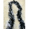 Feather Paradise 27g Black Marabou Boa with White Ostrich Feather