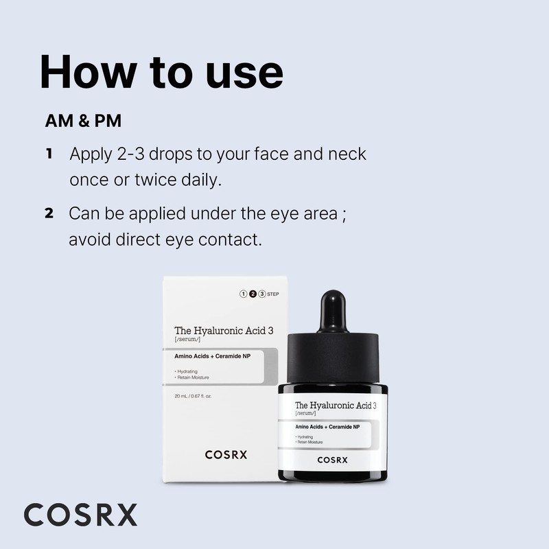COSRX Pure Hyaluronic acid 3% Serum, 0.67 fl.oz / 20