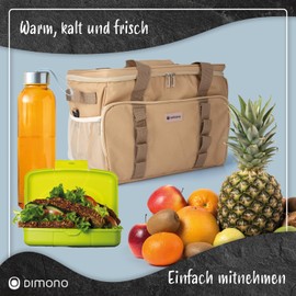 Large 25 Litre Insulated Cooler Bag XL Insulated Cooler Bag Picnic Bag for Camping Travel Holiday (25 Litres, Brown)