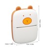 Thermal Printer Rechargeable 203DPI Mini Thermal Printer with 3 Roll