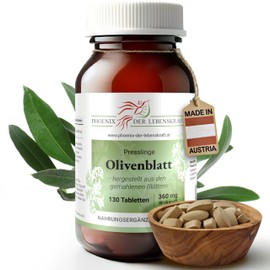 Phoenix der Lebenskraft Olivenblatt Tabletten 360mg | 130 Tabletten Oleum europea L. | Premium Qualit?t aus ?sterreich | Vegane Tabletten statt Kapseln ohne Zusatzstoffe | Olivenbaumblatt, Olive Leaf, Zaytoon, Olivblatt
