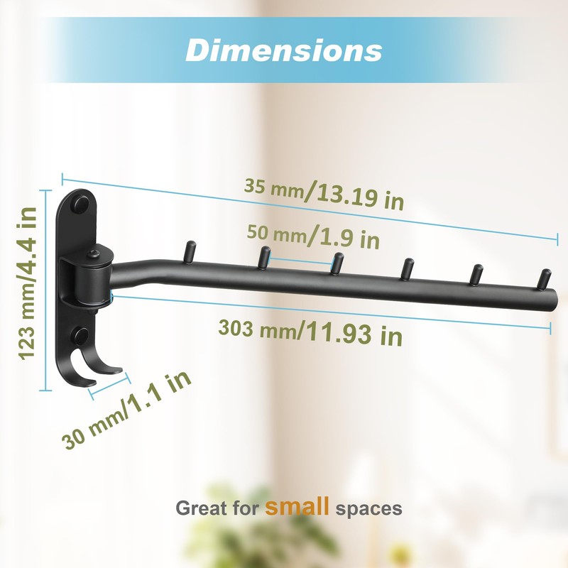 Alise Wall Mounted Drying Rack,Swivel Clothes Drying Rack Stainless Steel,Space