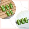 Green Cats Eyes Press on Nails Short Square Fake Nails