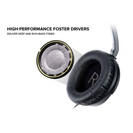 Creative Aurvana Live! SE - Auriculares con diadema acolchada y almohadillas para orejas de piel sintético, controladores Foster afinados expertos, certificado Super X-Fi para una experiencia de audio