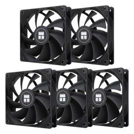 Thermalright TL-C12C X5 CPU Fan,Black Cooling, Fan in The unlit Version，Establish Ties or Contact PC Fan with 1550RPM Speed, 120mm Computer Case Cooler,PWM Control for Case and Liquid Cooler