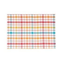 C&F Home Radley Plaid Woven Rectangle Single Placemat Colorful Summertime Picnic Multi