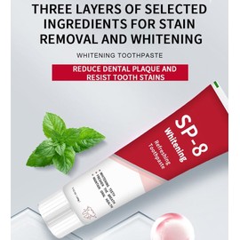 SP-8 Pasta Dental,SP 8 Dentífrico Probiótico,Sp8 Dentífrico Probiótico Abrillantador,Sp-8 Dentífrico,Dentífrico de Cuidado Diario,Limpieza Super Profunda y Aliento Super Fresco (3Pcs + 3* Cepillo de Dientes)