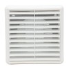 Kair White Louvred Wall Vent Grille 155mm External Dimension with