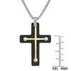 Metro Jewelry Carbon Fiber Cross Pendant Necklace for Men in