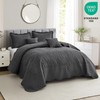 CHIXIN Botanical Oversized Bedspread King Size - Leaves Pattern Stitching