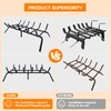 Luoieo Fireplace Grate,Fireplace Log Holder,27 inch Heavy Duty Solid Cast