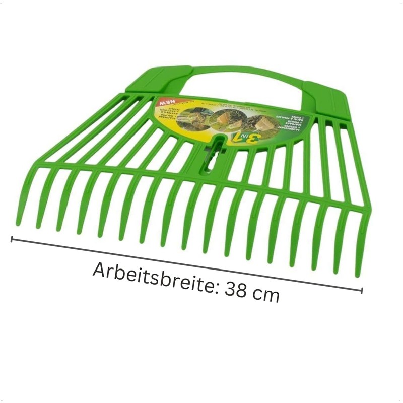 Rekord Leaf Rake (Plastic, Yellow) with 26 Prongs and 60