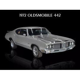 1972 Oldsmobile 442 NEW METAL SIGN: Mint Condition in Grey