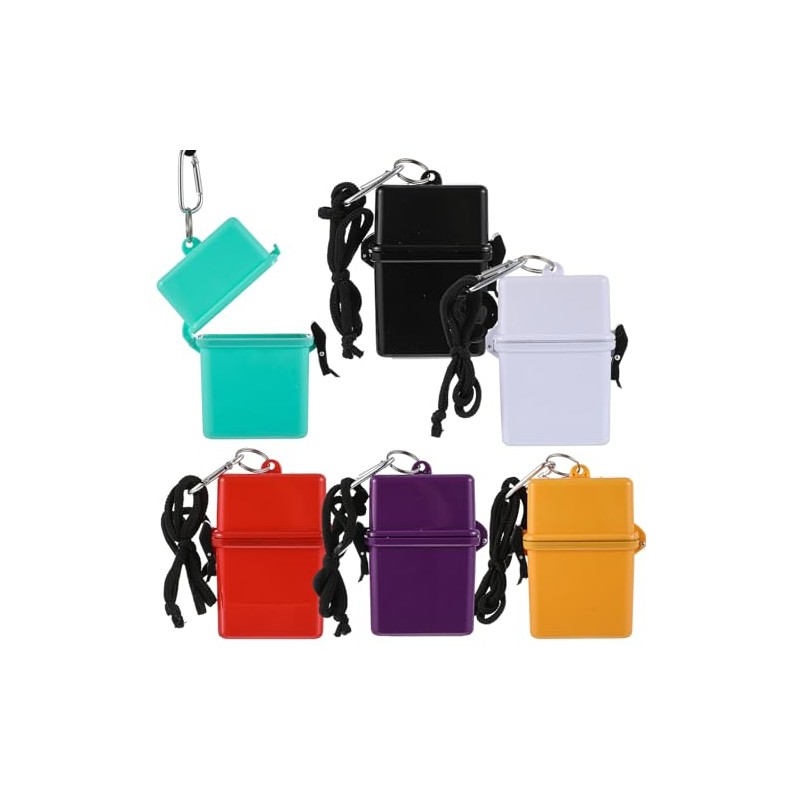 Outus 6 Pieces Waterproof Case ID Card Holder with Floating