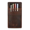 CestAntiQ Pocket Protector for Men, Full Grain Heavy Duty Leather