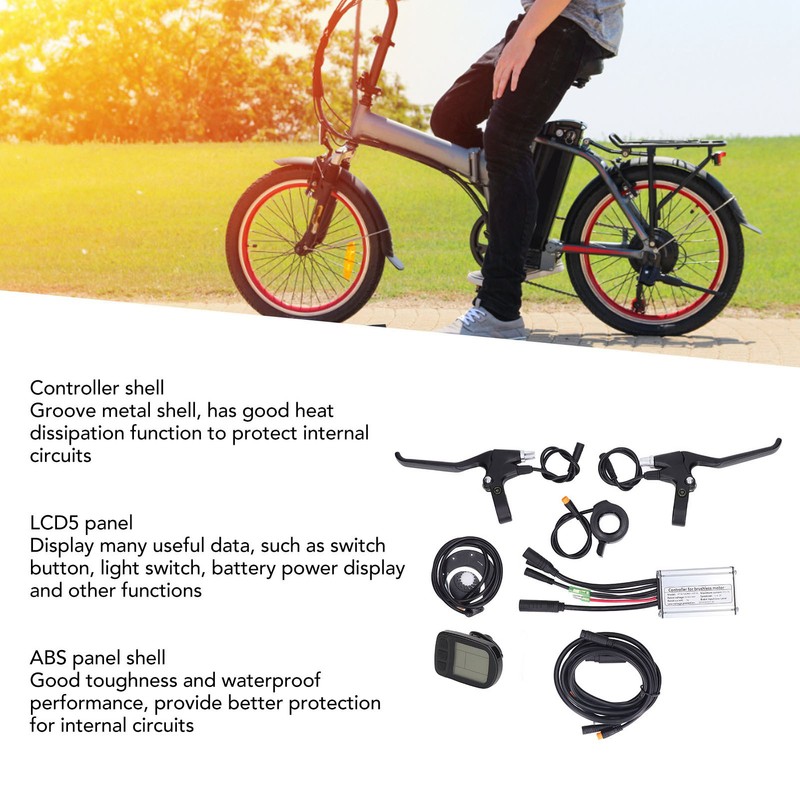 15A Electric Bike Motor Controller Kit Waterproof Controller with LCD5