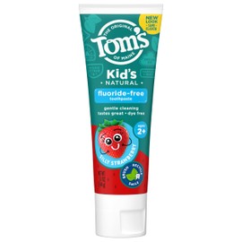 Tom's of Maine - Fluoride Free - Anticavity Children's Toothpaste, Kids Toothpaste, Natural Toothpaste, Silly Strawberry, 144g (5.1oz)
