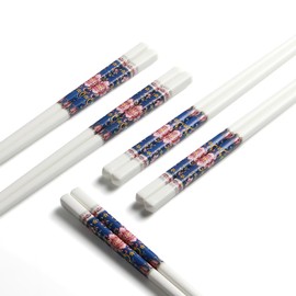 IQCWOOD Chopsticks, 5 Pairs Porcelain, High-grade Bone, Classic Style, Dishwasher Safe, 9.5 Inch/24cm
