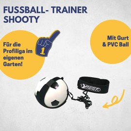 Best Sporting Football Trainer Shooty with Ball I Football Trainer I Football Training Accessories with Adjustable Strap & PVC Ball I Rebounder for Football Children from 6 Years I Football Training