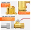 GASHER 3PCS 1/4 Inch Brass Mini Ball Valve, Shut Off