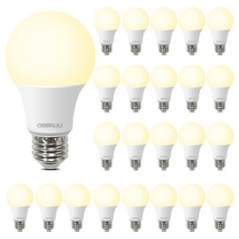 DEGNJU A19 LED Light Bulbs, 60 Watt Equivalent LED Bulbs, Soft White 2700K, 800 Lumens, E26 Standard Base, Non-Dimmable, 8W Warm White LED Bulbs for Bedroom Living Room, 24 Pack