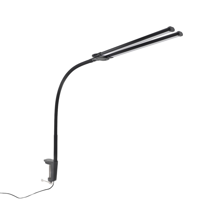 Double Head LED Desk Lamp 3 Colors Stepless Dimmable Flexible