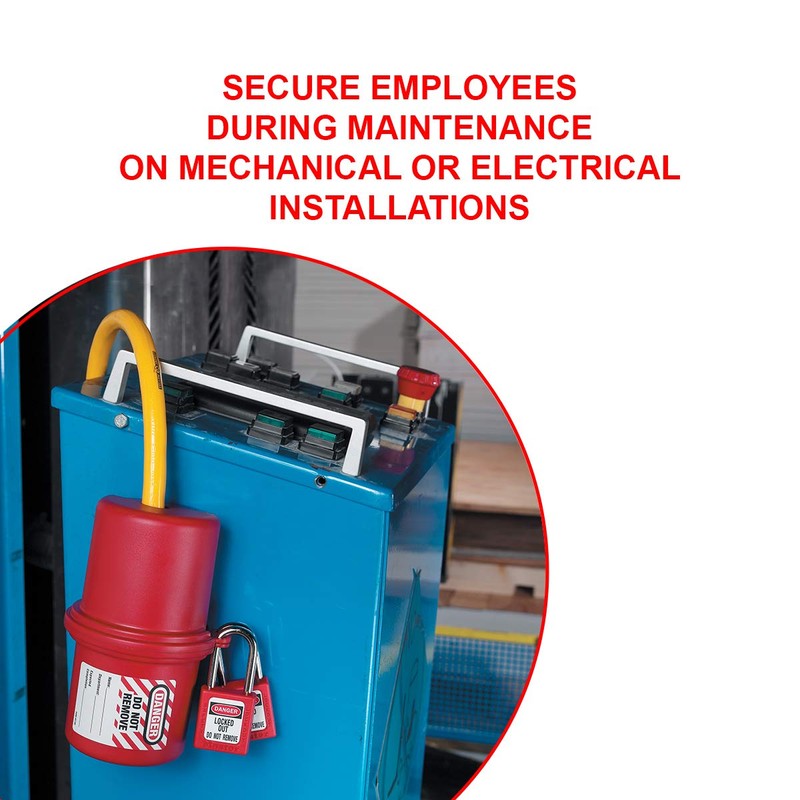 Master Lock 488 Lockout Tagout Electrical Plug Lockout, 220-550 Volts