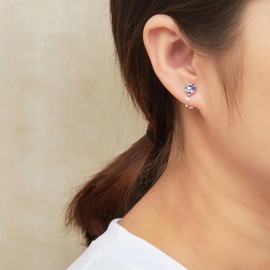 Philip Jones Light Purple Crystal Clip On Earrings Created with Zircondia® Crystals