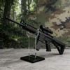 JUTSTJUKO Gun Display Stands,Acrylic Rifle Stand,Gun Stands for Rifles, Clear+Black